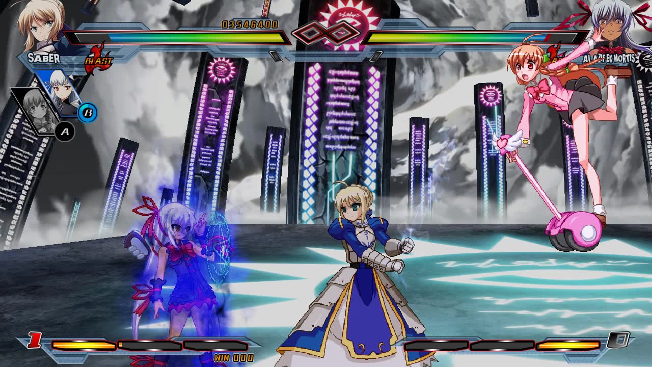 pc nitroplus blasterz-简单模式1回合saber通关 19