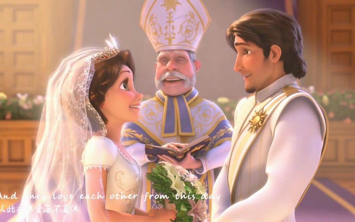 乐佩遇到尤金,走出了高塔;尤金找到乐佩,也找到了自己的新梦想,温暖