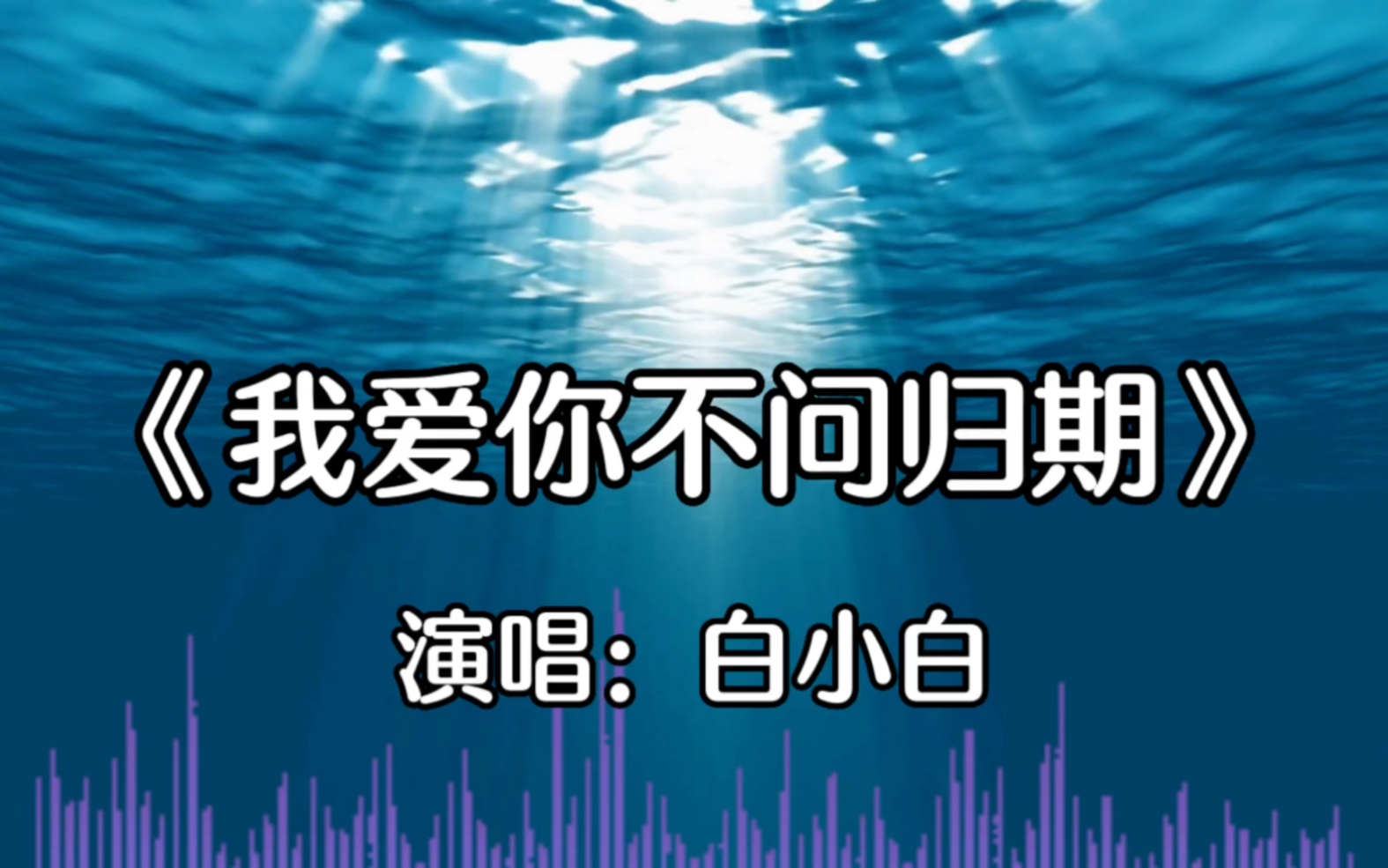 [图]《我爱你不问归期》演唱：白小白，直到我走遍半生四季，才懂得风景都不及你