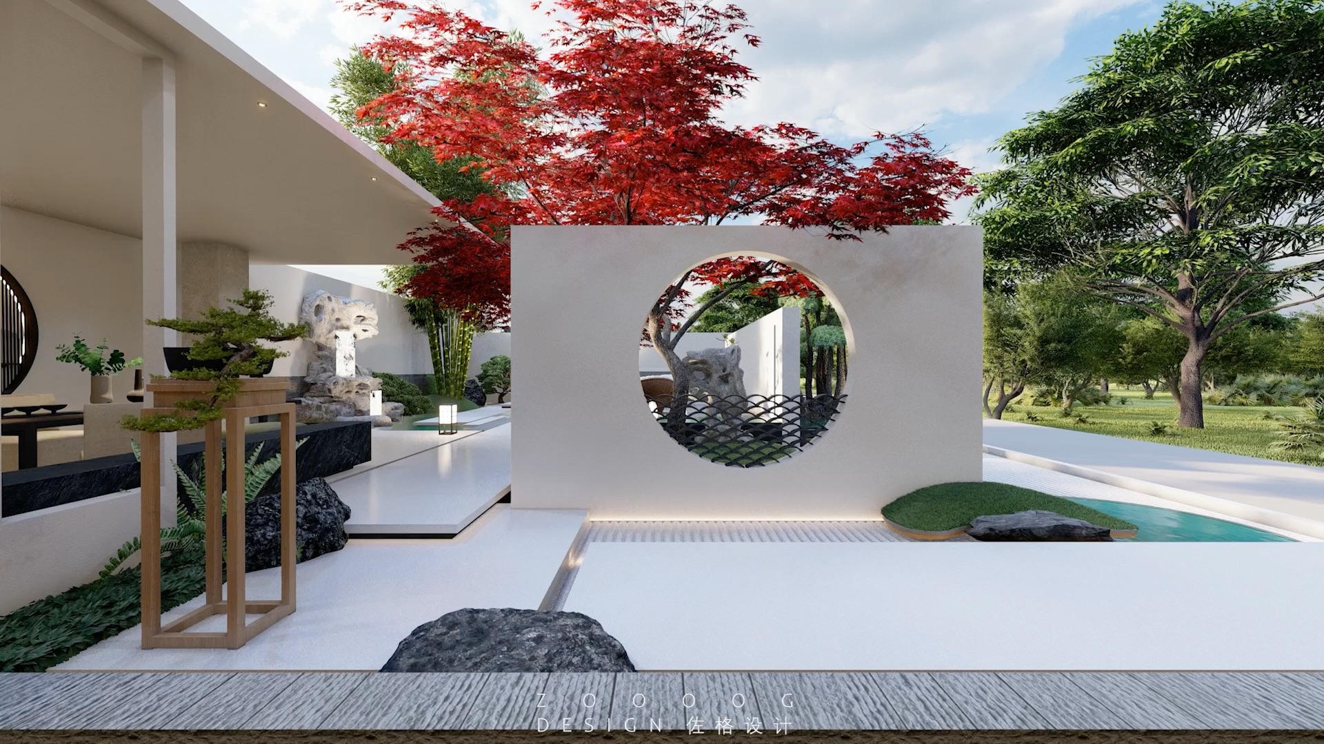 备受80后喜爱的现代禅意花园设计