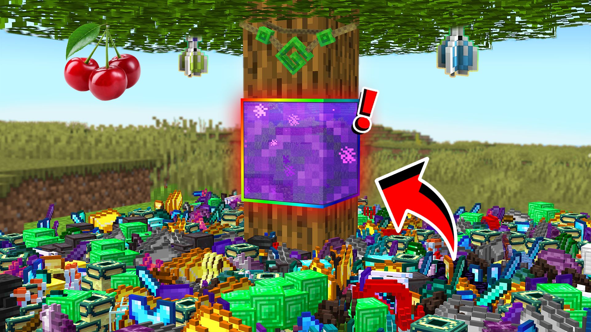 我的世界:开辟树的传送门,获得op神器