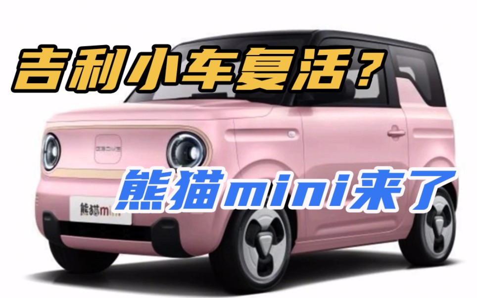 吉利也出纯电小车!熊猫mini值吗?哔哩哔哩bilibili