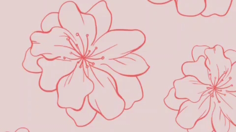海棠花设计图案大全图片
