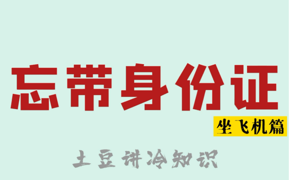 坐飞机忘带身份证怎么办,一分钟搞定民航临时乘机证明哔哩哔哩bilibili