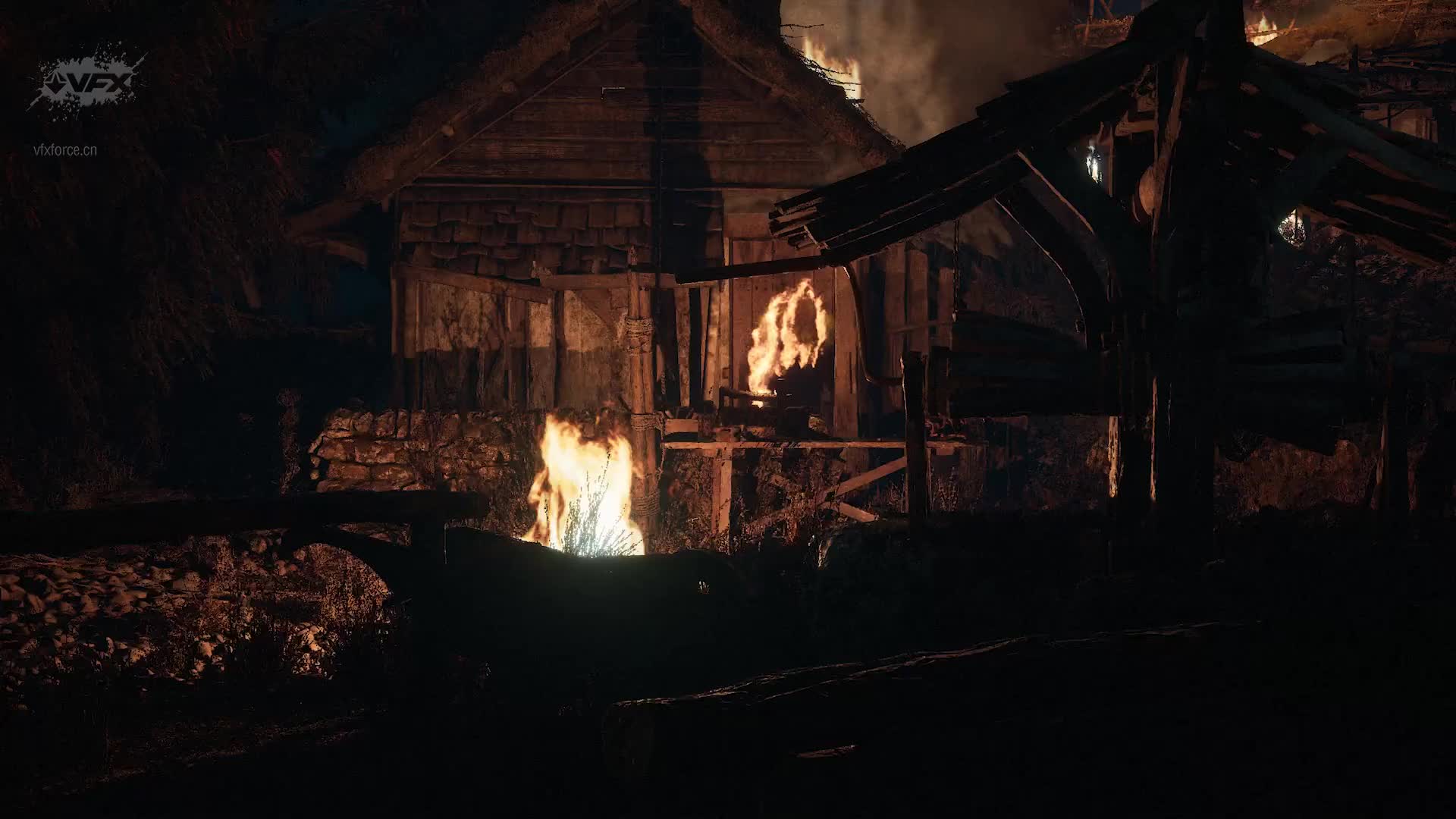 乡村火灾场景sidefx labs | village fire