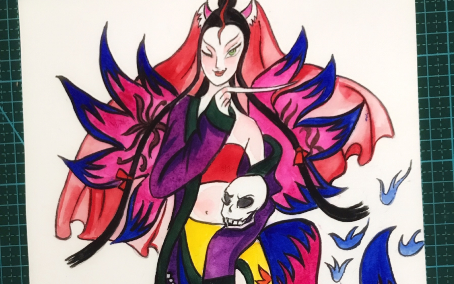 阿紫,紫狐狐妖,夜间甩尾巴能冒火星