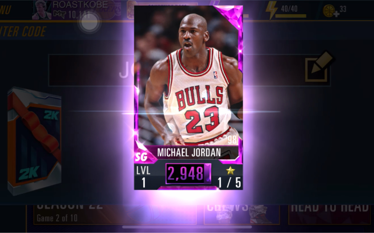 nba2kmobile第四赛季最近兑换码乔丹