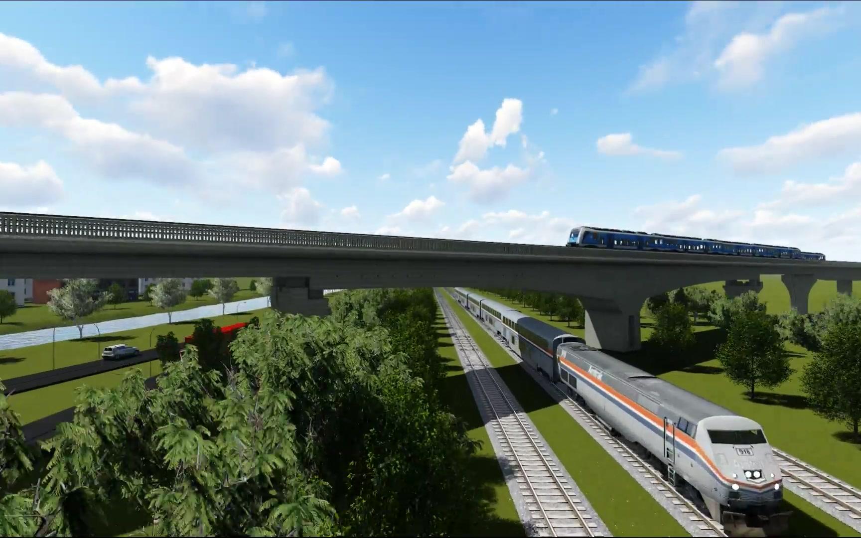 bim桥梁自制渲染动画