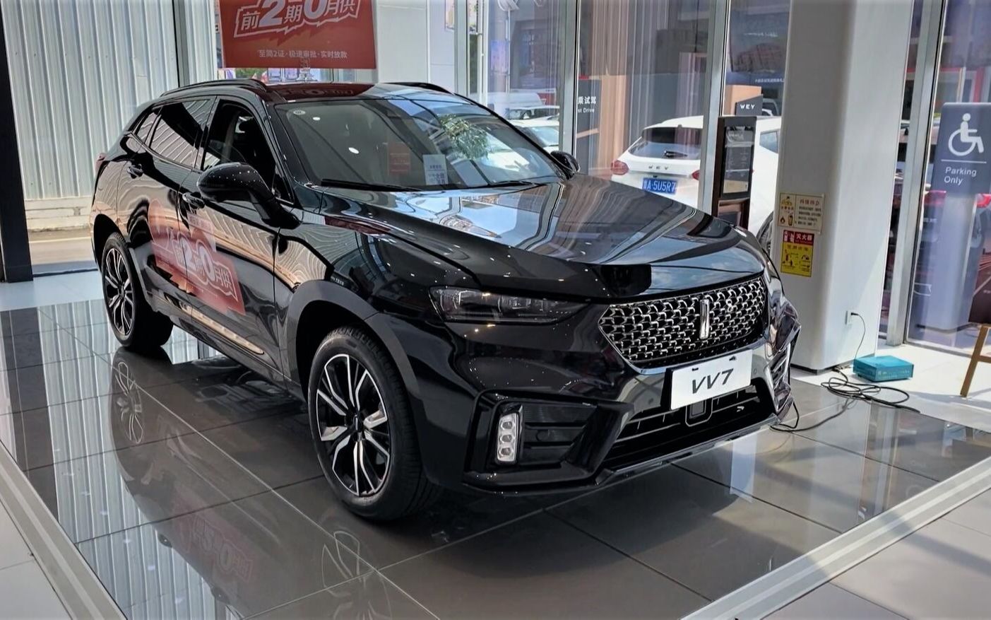 2020款长城weyvv7高清鉴赏打开车门坐进驾驶室我彻底心动了