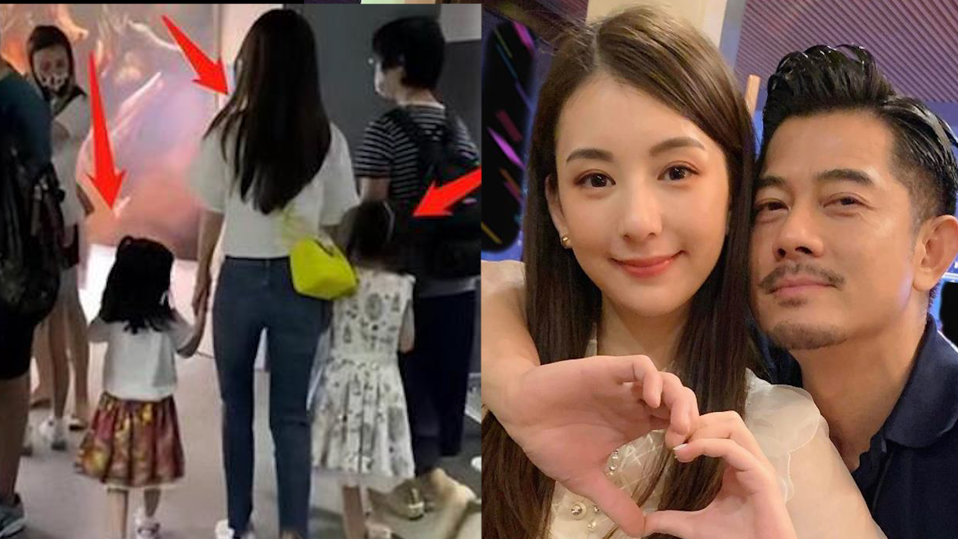 郭富城妻子带女儿出游,母女3人手牵手温馨有爱,生2娃美貌依旧