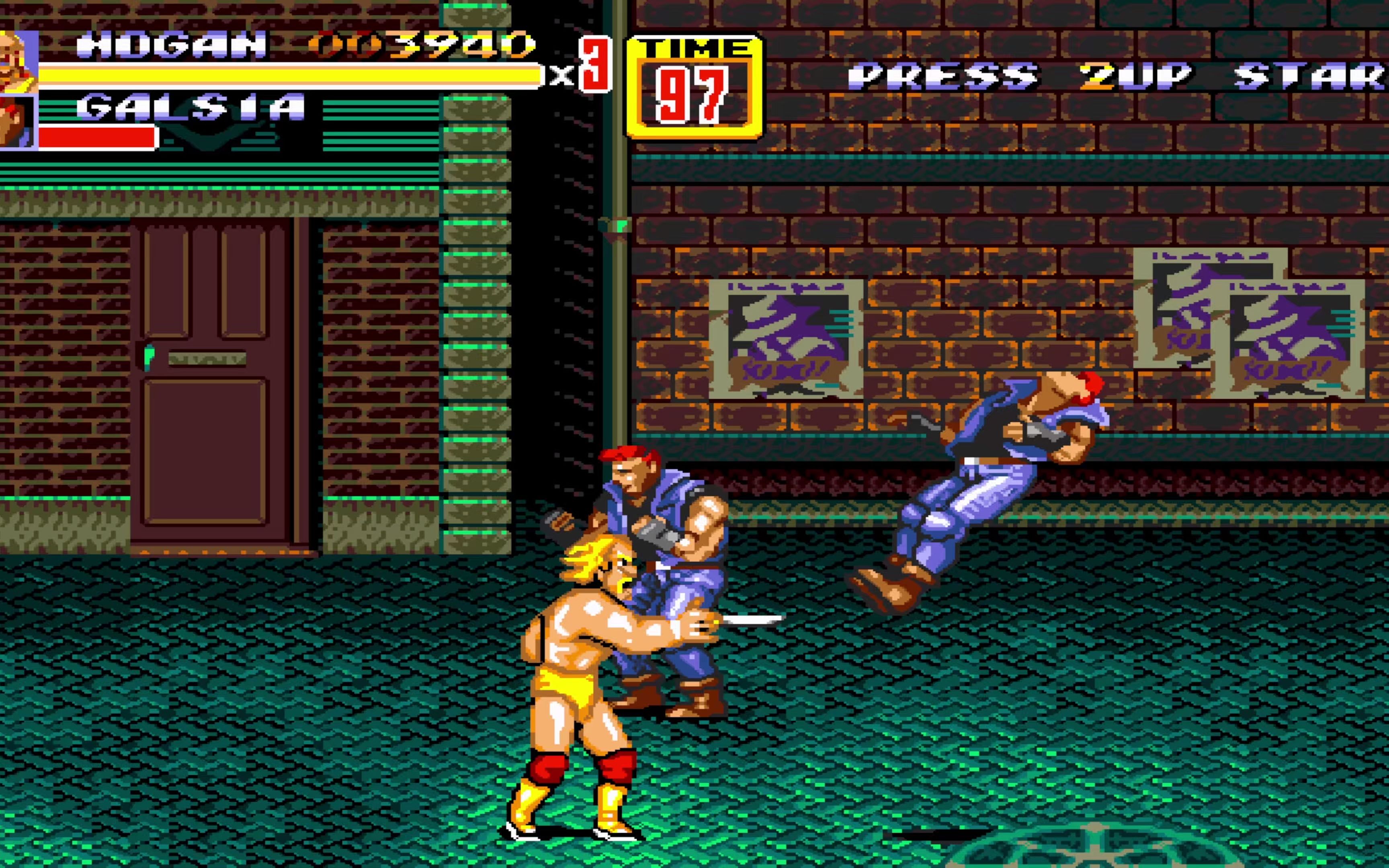 md 怒之铁拳2 美版 hulk hogan hulk hogan in streets of rage 2