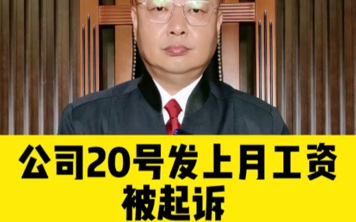 公司20号发上月工资被起诉哔哩哔哩bilibili