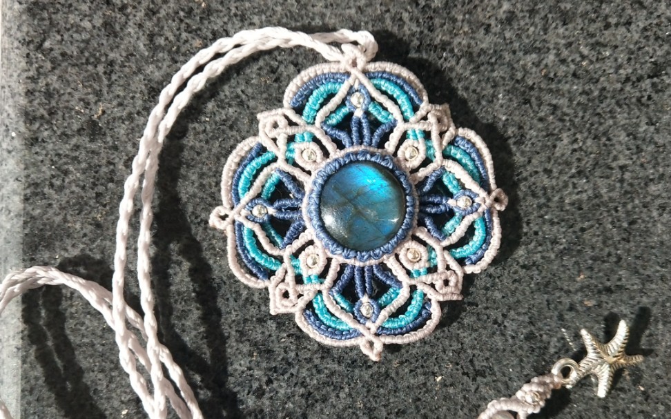 【编绳】macrame拉长石项链