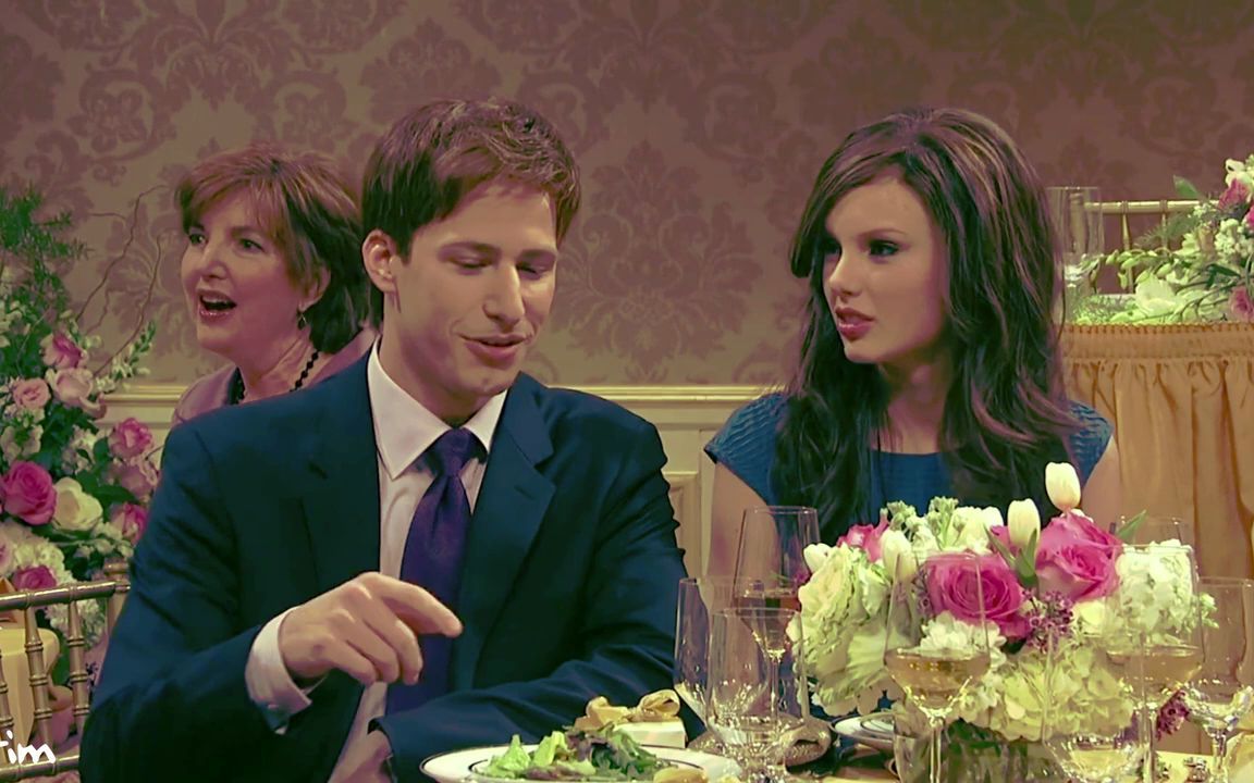 霉霉taylor swift与神烦警探andy samberg三表哥互动合集