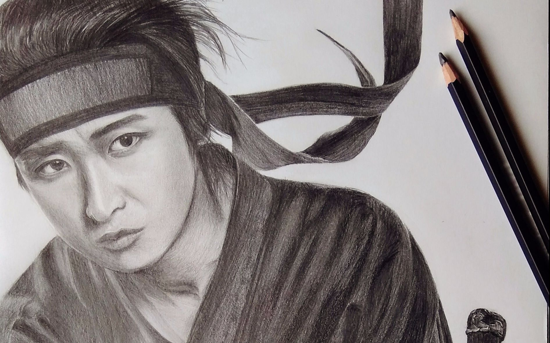 【手绘】大野智忍者之国-无门-这就是一个铅笔画