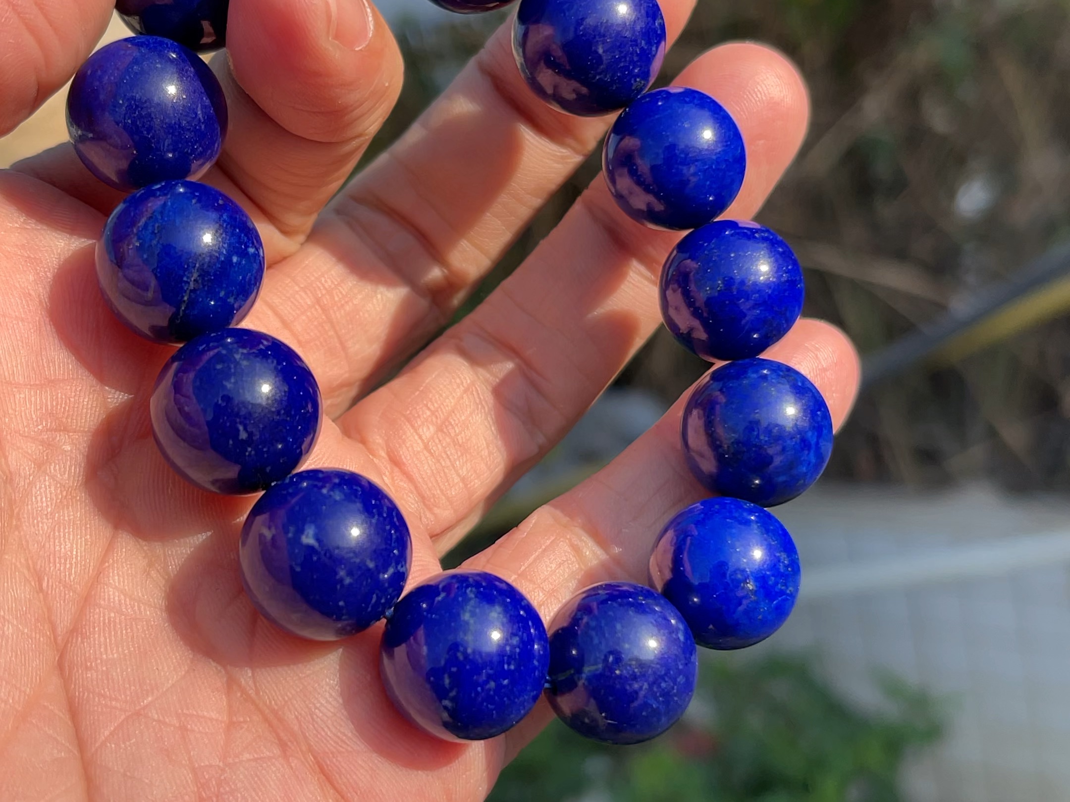 大颗粒青金石高货手串