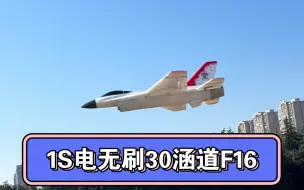 Download Video: 手搓30㎜无刷涵道F16雷鸟涂装，首飞成功，1S动力，涵道机也有超长续航。