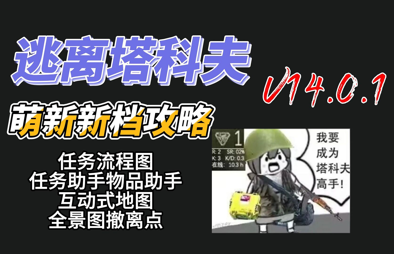 【逃离塔科夫】新档攻略萌新使用指南  任务流程图、任务助手、物品助手、互动地图逃离塔科夫攻略