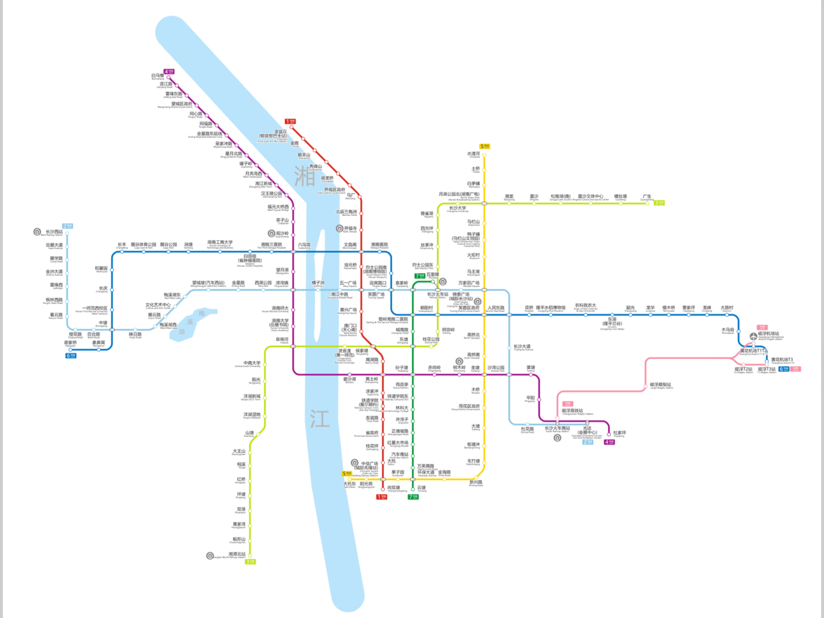 长沙地铁站地图图片