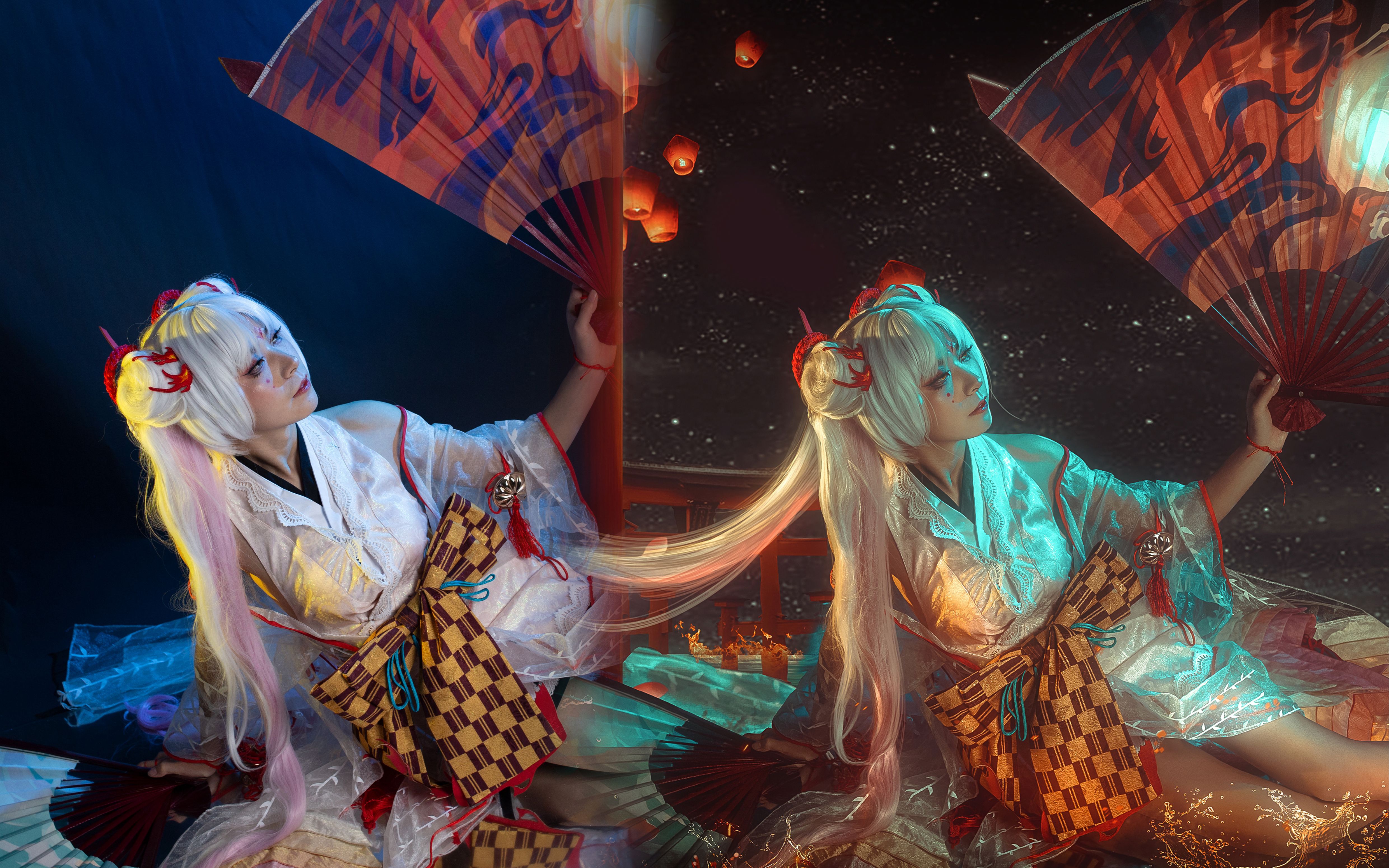 【修图日记】阴阳师不知火cos后期|"即使我的生命会散落四周,也要传达