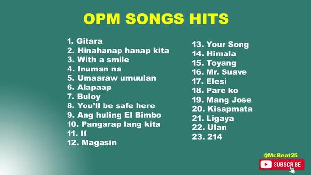 OPM 90's Hits Song