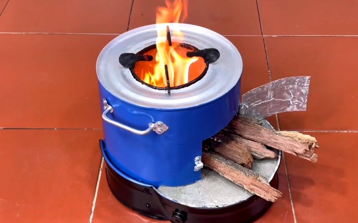 铁桶改装取暖炉图片