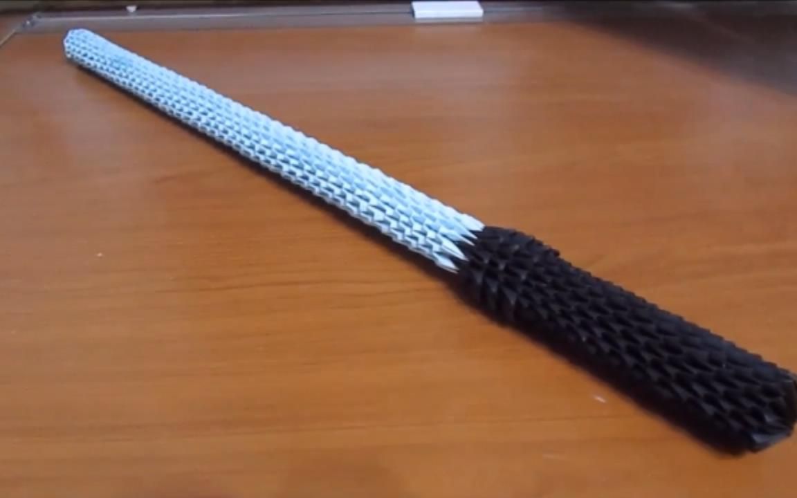3d origami 三角插工艺 如何制作3d折纸光剑 diy纸工艺教程光剑