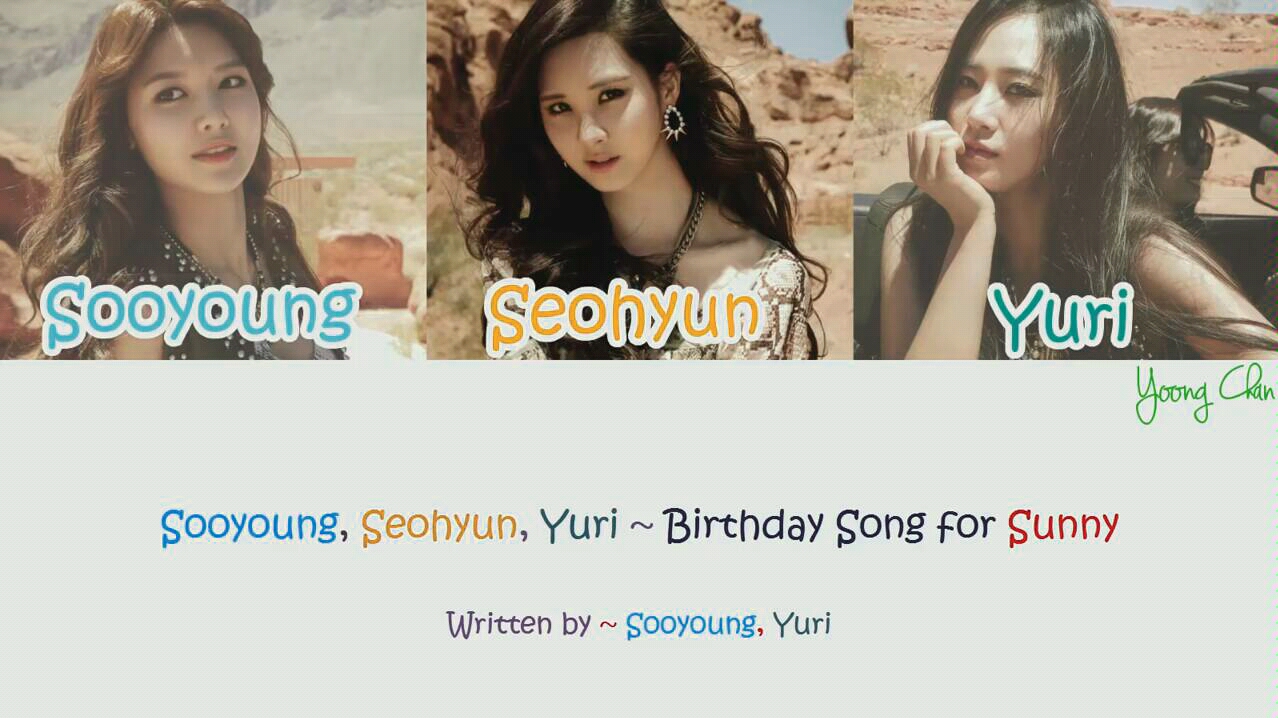 SNSD (Sooyoung, Yuri, Seohyun)  Birthday Song For Sunny哔哩哔哩bilibili