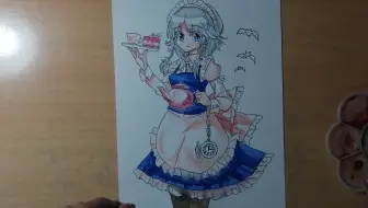 水彩画 絵の具で女の子のイラスト ぺんてるエフ水彩 哔哩哔哩 Bilibili