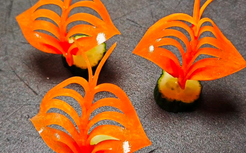 创意胡萝卜蝴蝶花