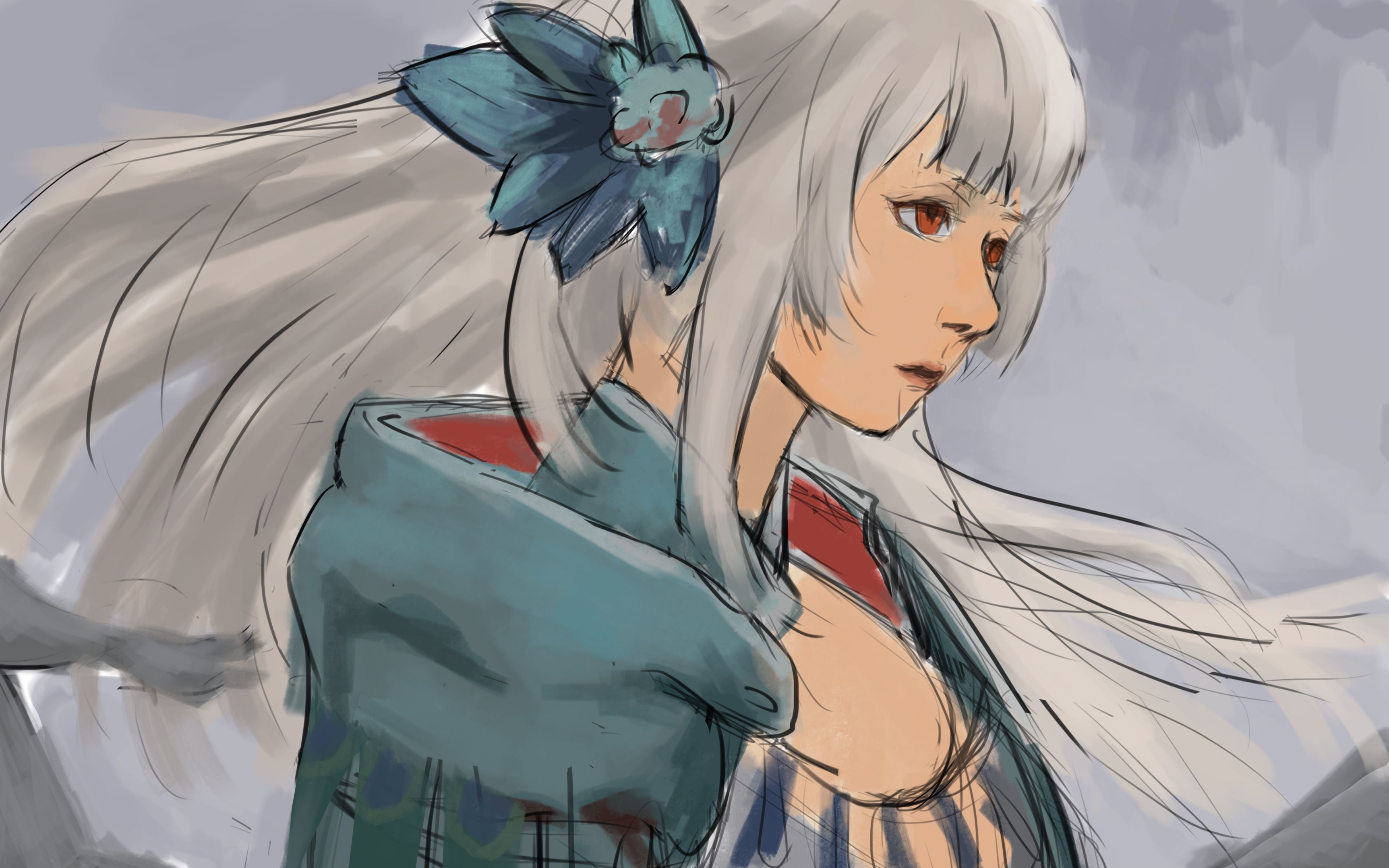 [记录]临摹了很久的一幅画(k大的),磨了很久,现在终于画的差不多了.