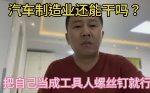 Download Video: 当下汽车制造业还能干吗？把自己当成工具人和螺丝钉就行。