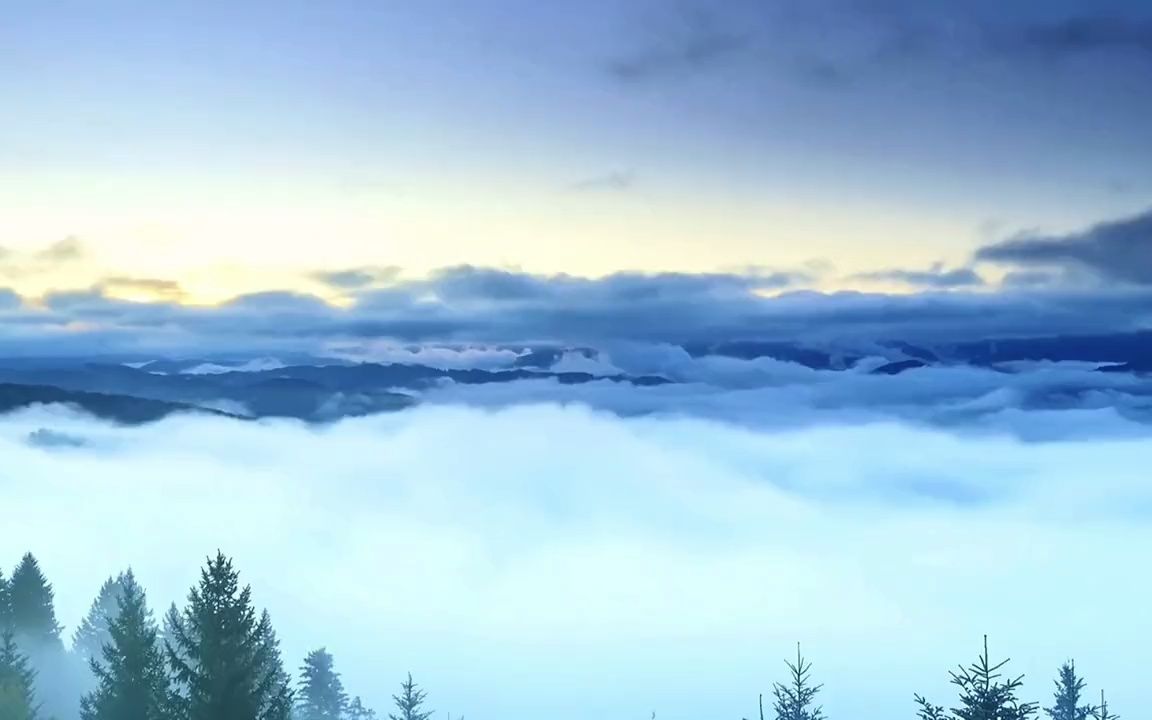 高山日出唯美瞬间视频素材