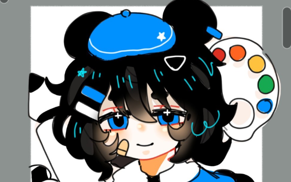 【指绘过程】熊猫绘画拟人_哔哩哔哩_bilibili