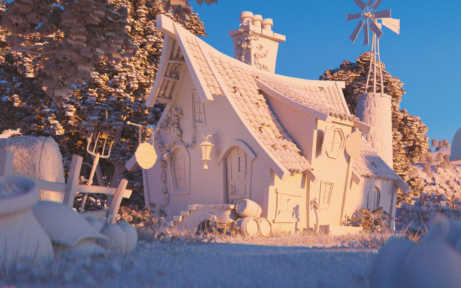 maya场景建模从零开始教你如何搭建农场场景模型