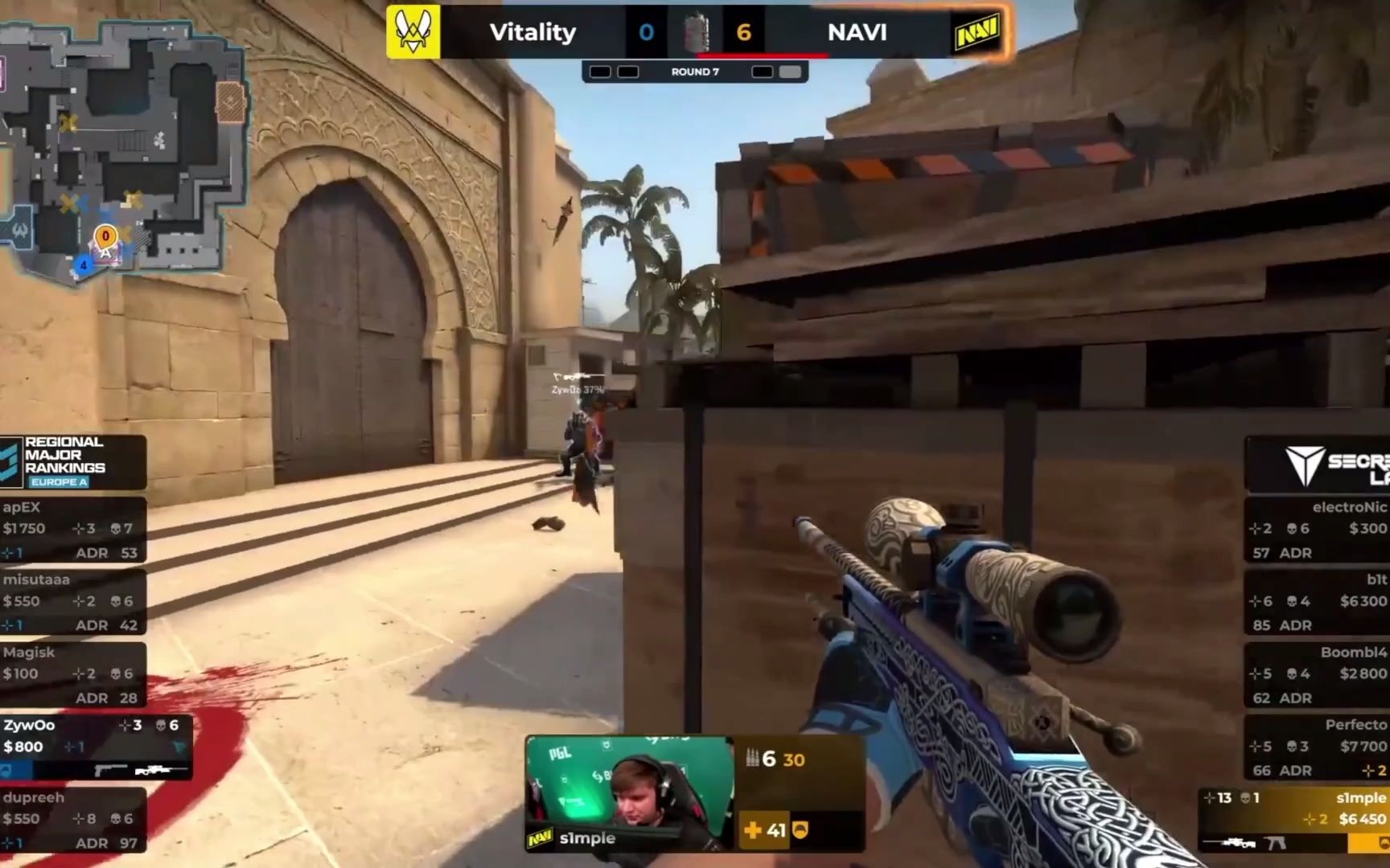 《s1mple式残局》 rmr s1mple1v3残局_csgo