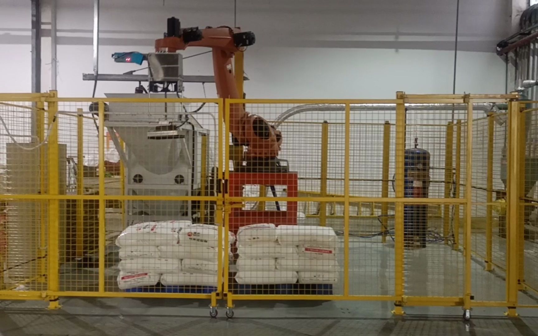 元明粉全自动拆包机械手 机器人拆垛拆袋生产线视频