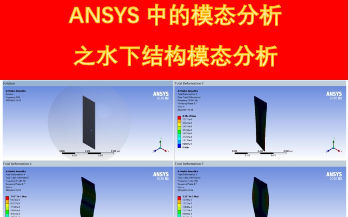 ANSYS中的模态分析之水下结构模态分析哔哩哔哩bilibili