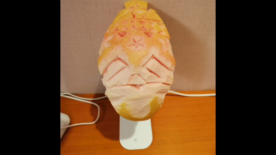 【雕刻】柚子皮1