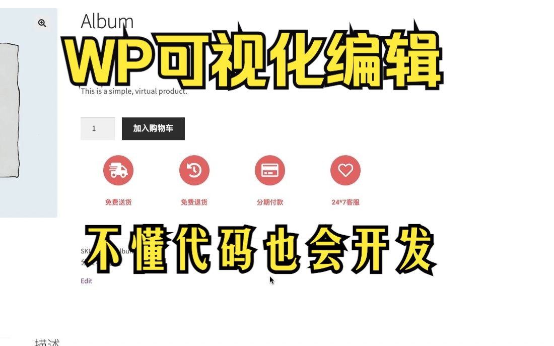 Wordpress添加自定义模块到【加入购物车】按钮下方 - 不懂代码也能做WP开发
