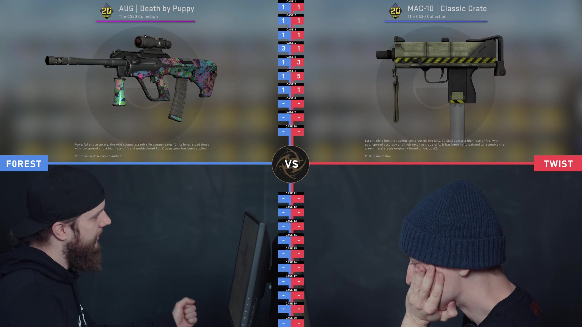 csgo开箱大战节目效果拉满forestvstiwist