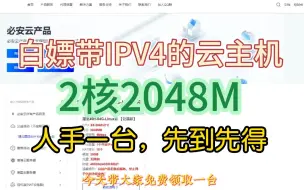 免费白嫖2核2048M的云服务器带公网IPV4以及10个NET端口-免费云主机-云电脑-挂机宝