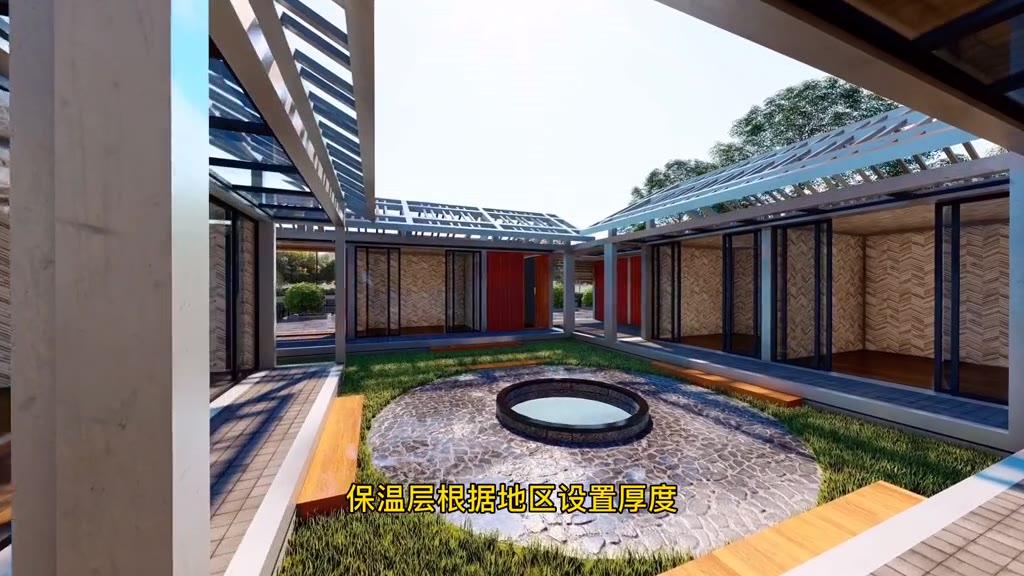 农村小伙们看过来几千一个的旧集装箱能用来建四合院00040626201