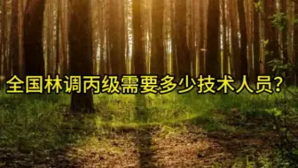 全国林业调查规划设计单位资质丙级需要的技术人员简介
