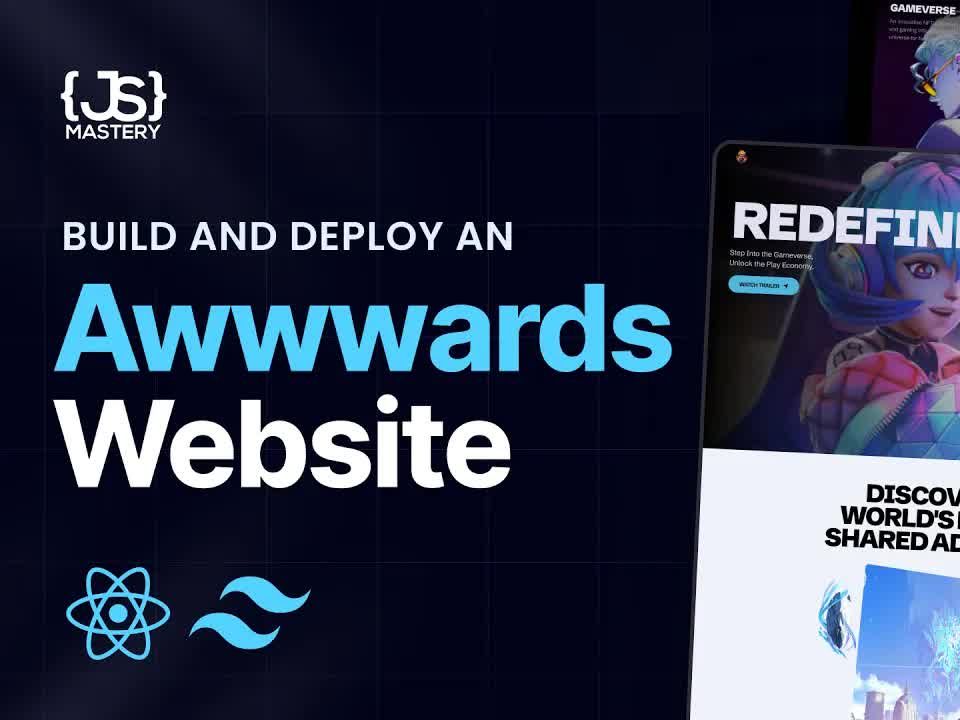 构建和部署 Awwwards 获奖网站 | React.js、Tailwind CSS、GSAP哔哩哔哩bilibili