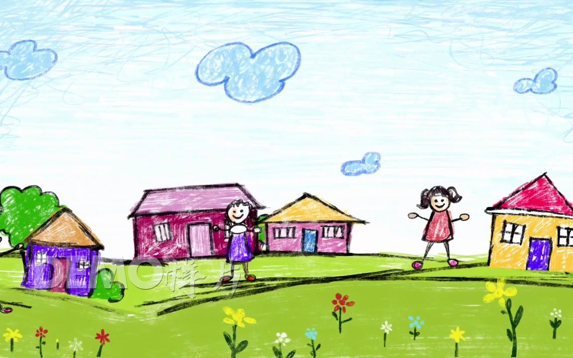 k2892 唯美卡通小小梦想家水草画简笔画幼儿园毕业晚会六一儿童节文艺