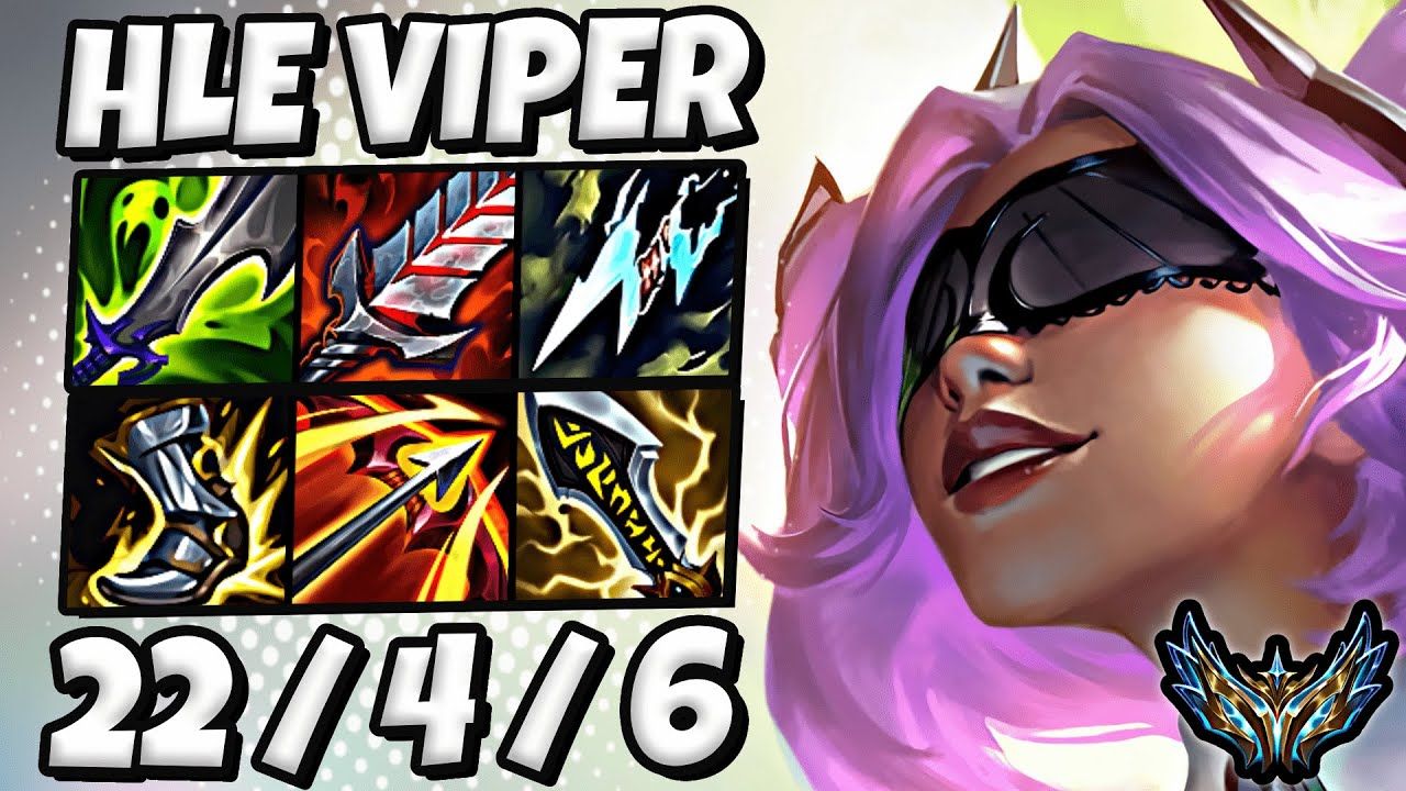 hle viper 泽丽vs 金克斯adc [ triple kill ] korea challenger