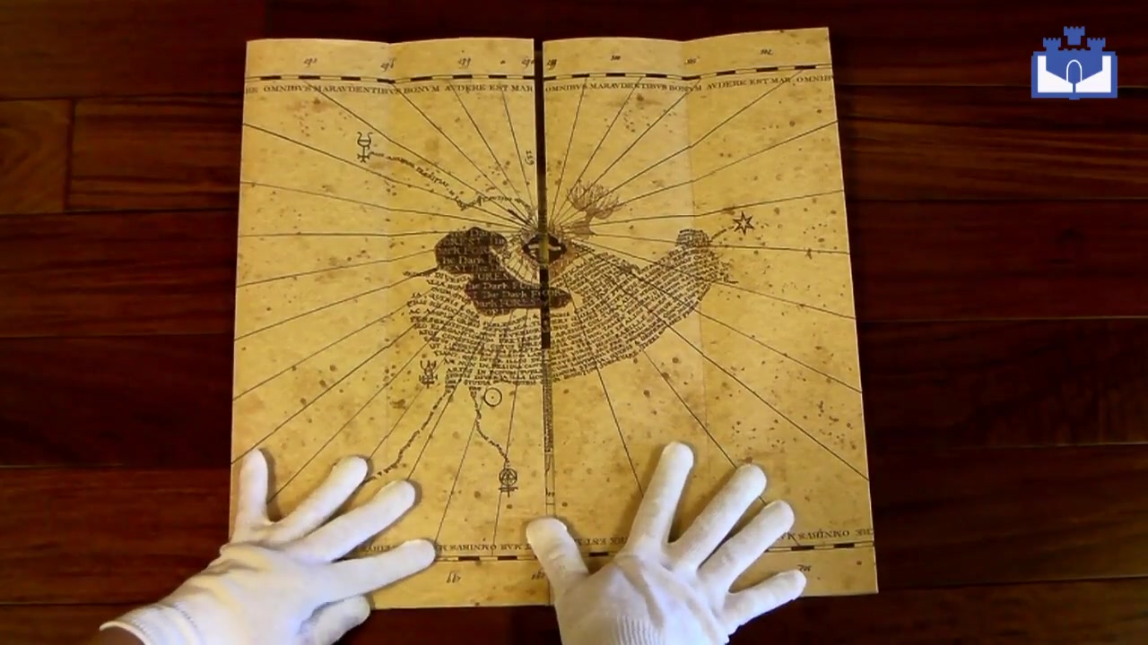 立体书「哈利波特的劫猎地图the marauders map」_哔哩哔哩 (゜-゜)