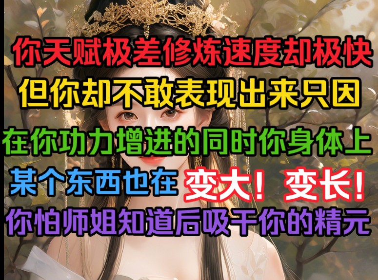 [图]你虽然天赋极差，修炼速度却极快，但你却不敢表现出来，因随着你功法的精进，你身体上某个地方也在不断地变长变大，你很害怕师姐们知道会吸干你的精元！