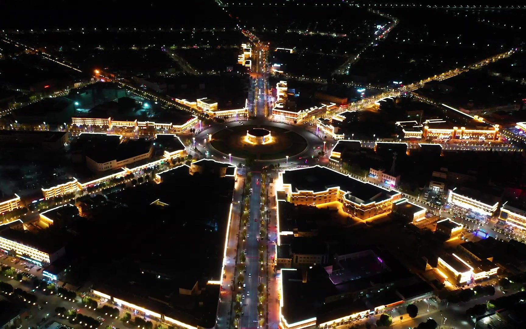 航拍特克斯八卦城(1),世界最大最完整!